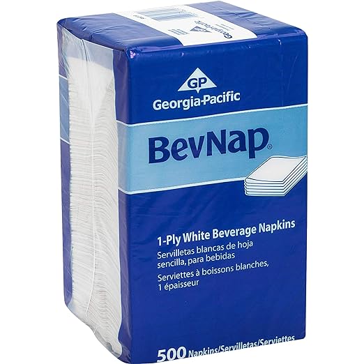 White 1-Ply Beverage Bar Napkin